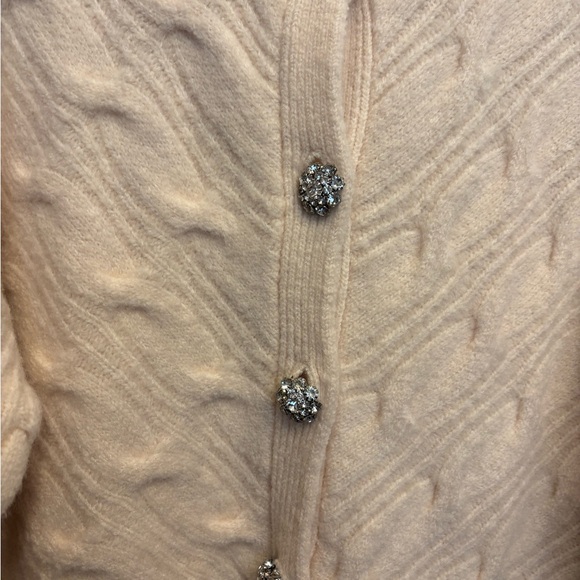 Jcrew Cable Knit Cardigan with Jewel Buttons NWOT - Picture 8 of 8